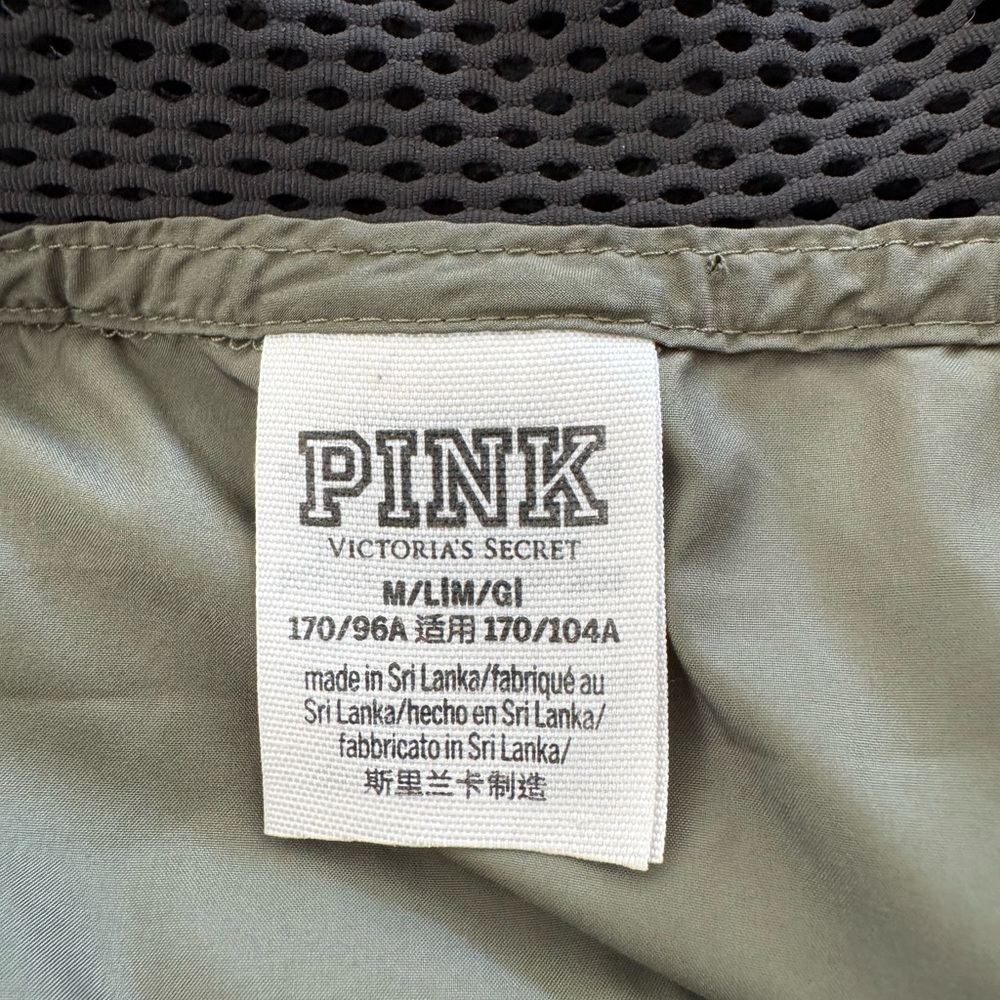 Victoria’s Secret PINK Medium Mesh Anorak Windbreaker Hooded Lightweight Jacket - Picture 3 of 6